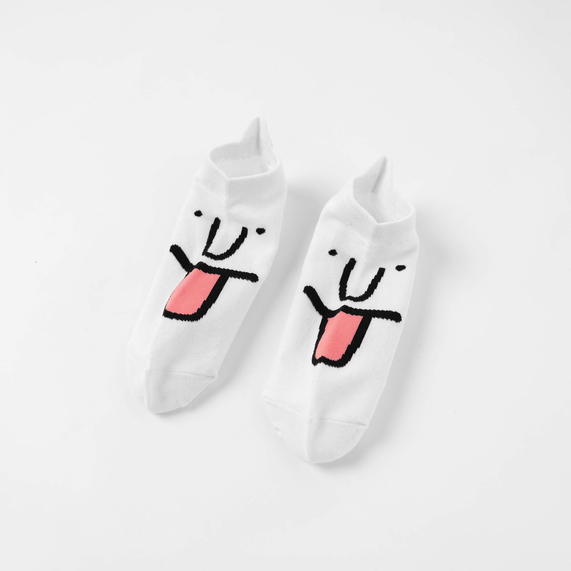 Funny Expression Female Socks Summer Men And Women Cotton Socks Boat Socks Cartoon Creative Parenting Socks